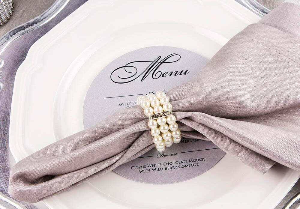 Rond de serviette pour une table de mariage