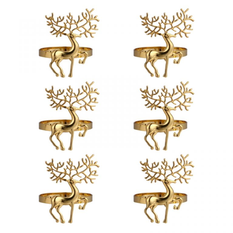 Lot De 30 Ronds De Serviette En Bois Motif Cerf - Décoration De Table élégante Pour Noël, Mariage, Banquet - Style Naturel